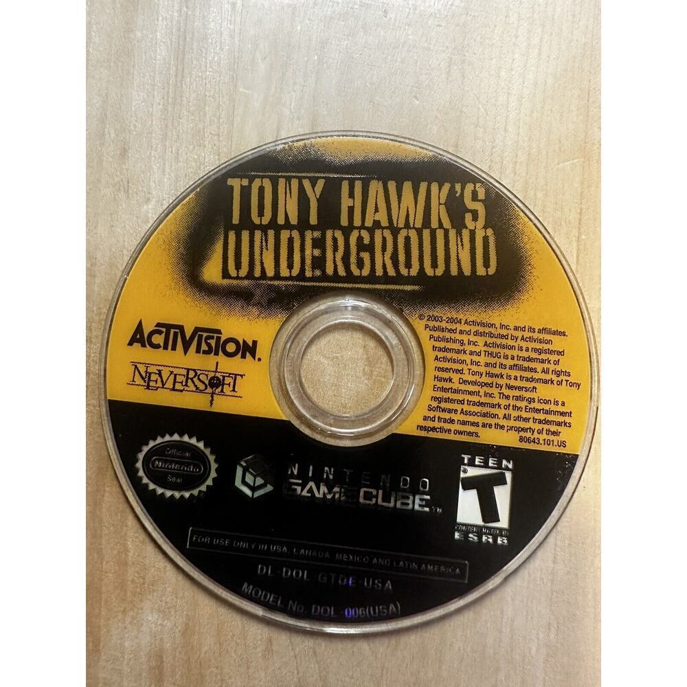 Tony Hawk’s Underground Gamecube Game No Case Good Condition